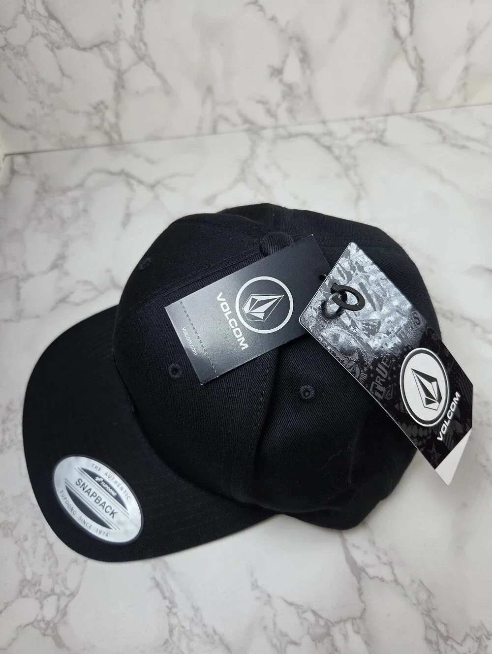 Volcom Black Logo Snapback Hat